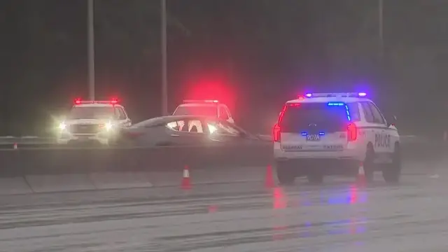Video thumbnail for Two men arrested following LIE crash, one person suffers serious injuries