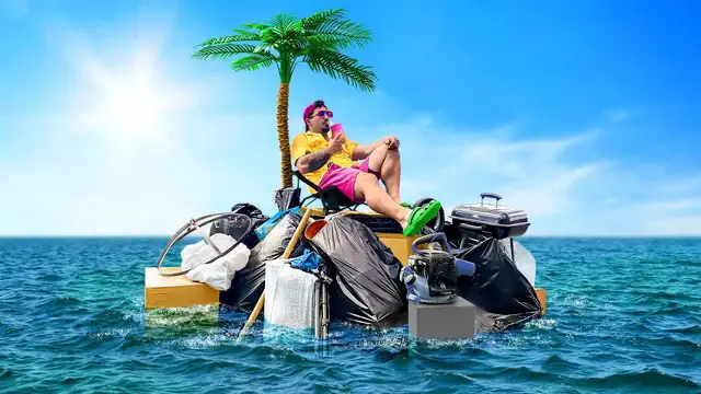 'Video thumbnail for Jake Carlini: building a floating trash island in my backyard!'