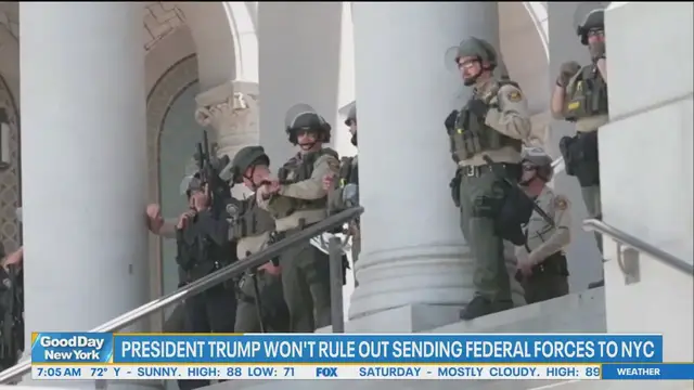 'Video thumbnail for President Trump won't rule out sending federal forces to NYC'