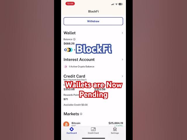 Video thumbnail for #BlockFi Wallet withdraws are Now Pending 💰#cryptonews #money