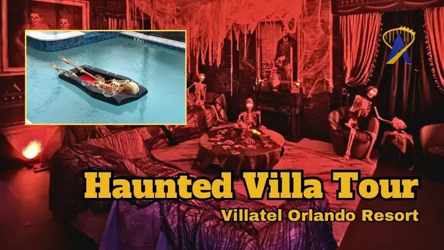 'Video thumbnail for Exploring a Haunted Villa at Villatel Orlando Resort'