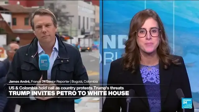 Video thumbnail for US and Colombia hold call as country protests Trump's threats
