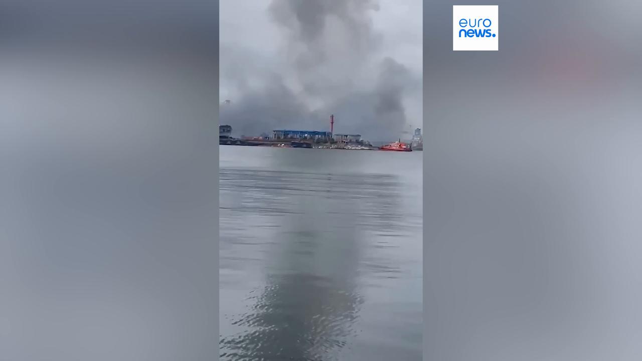 Video thumbnail for Ukraine says sea drone that exploded in Constanta veered off course due to electronic interference