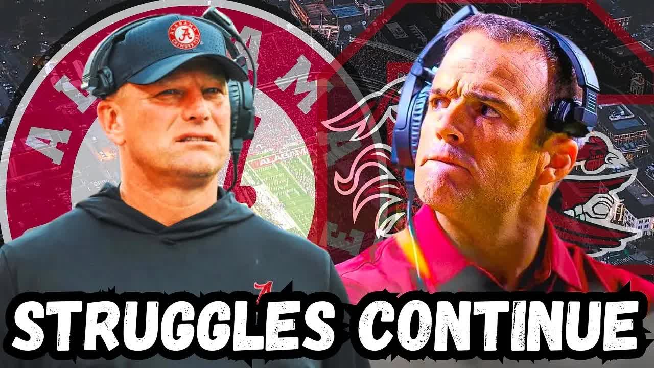 Video thumbnail for Is Kalen Deboer in trouble as BAMA BARLEY Holds on!!!