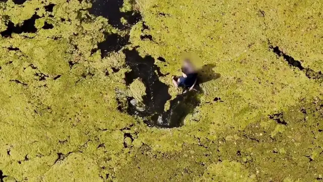 Video thumbnail for US: Police Drone Spots Child Trapped In Pond As Officers Rush In For Dramatic Water Rescue.