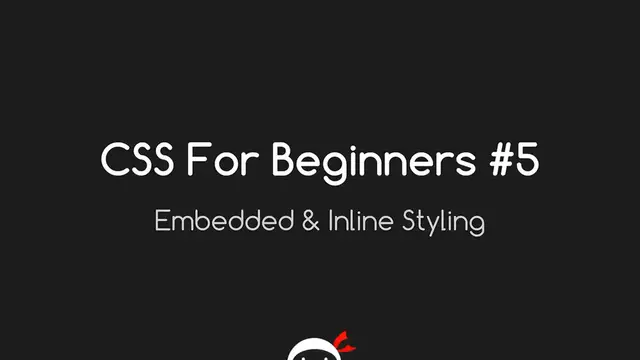 Video thumbnail for CSS Tutorial For Beginners 05 - Inline & Embedded Styles