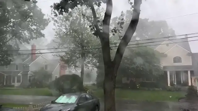 Video thumbnail for US: Severe Storms Slam New Jersey, Knocking Down Trees, Power Lines 2.