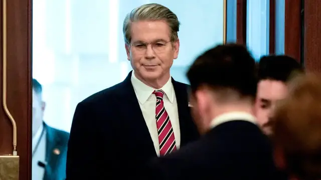 Video thumbnail for Treasury Secretary says Trump "goaded China into a bad position" with tariffs