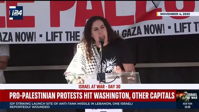 'Video thumbnail for Pro-Palestinian rallies in Washington, London and elsewhere accuse Israel of genocide'