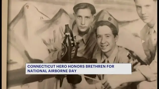 Video thumbnail for CT war hero honors paratroopers on National Airborne Day