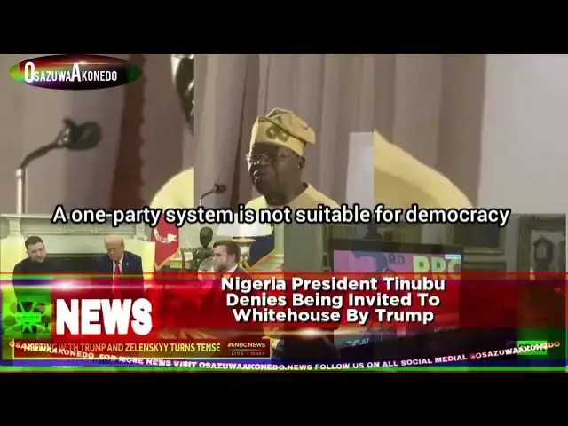 Video thumbnail for Nigeria President Tinubu Denies Being Invited To Whitehouse By Trump