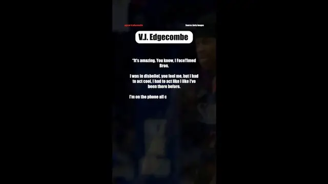 Video thumbnail for V.J. Edgecombe Reveals What Happened When He FaceTimed LeBron James