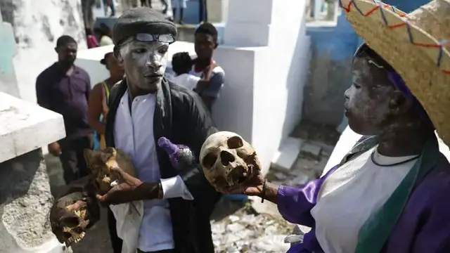 'Video thumbnail for Port-au-Prince burst into color as Vodou followers gather for “march for peace”'
