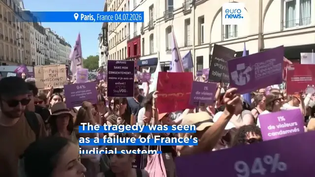 Video thumbnail for Thousands of protesters march throughout France to demand new law against sexual violence