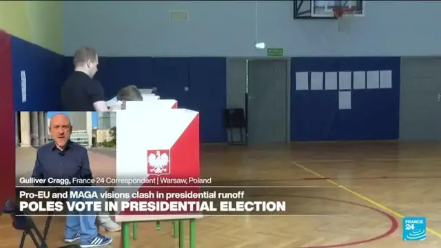 Video thumbnail for 'A lot of Polish people are voting more out of fear than hope': Polls open for presidential runoff