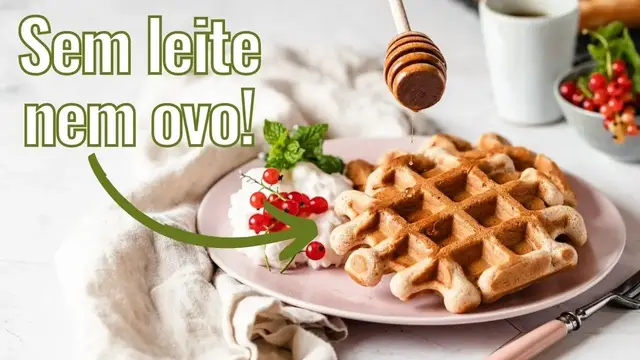 Video thumbnail for Waffles básicas tradicionais veganas  - sem leite nem ovo