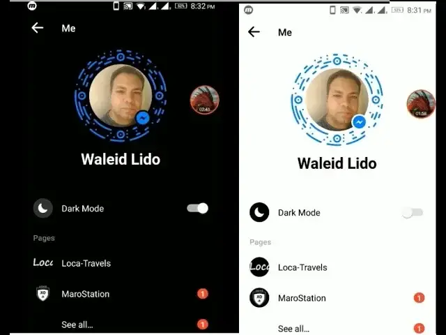 Video thumbnail for كيفية تفعيل الوضع الليلى Dark الى facebook messenger بطريقة سهلة