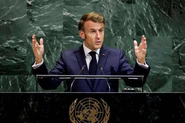 'Video thumbnail for Macron: Security for Israel needs end to permanent wars'
