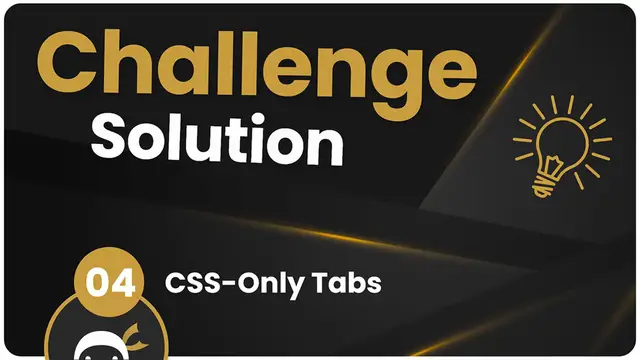 Video thumbnail for Coding Challenge SOLUTION #4 - CSS-Only Tabs