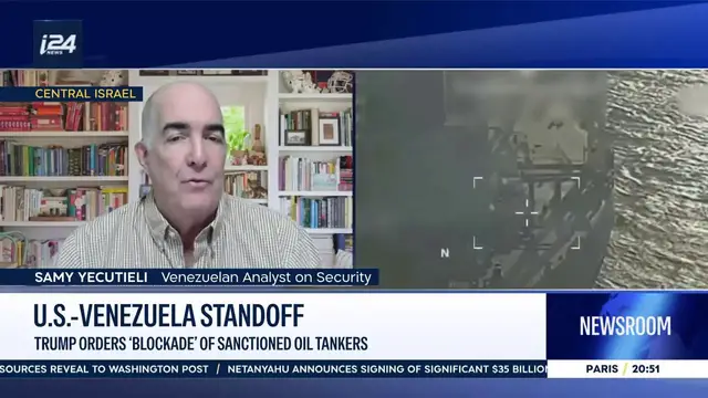 Video thumbnail for U.S.-Venezuela standoff: Trump orders 'blockade' of sanctioned oil tankers