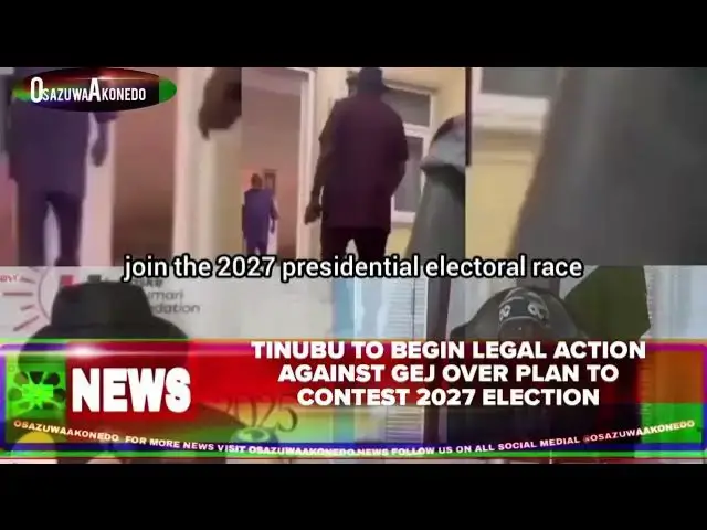 'Video thumbnail for Tinubu To Begin Legal Action Against GEJ Over Plan To Contest 2027 Election'