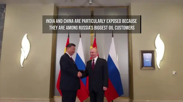 Video thumbnail for India Faces 100% US Tariff Threat Over Russian Oil.