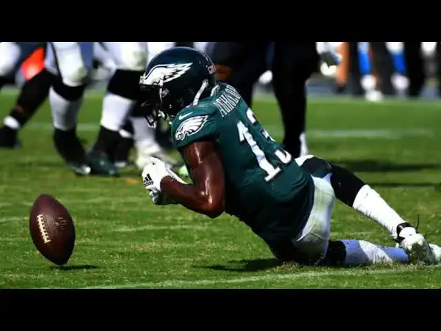 'Video thumbnail for Lord Brunson: eagles' wr woes: pff talks devastating drops & nfl season impact'