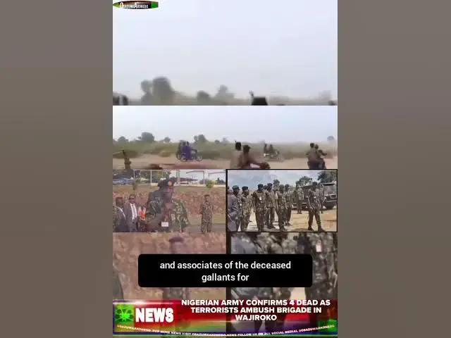 Video thumbnail for Nigerian Army Confirms 4 Dead As Terrorists Ambush Brigade In Wajiroko