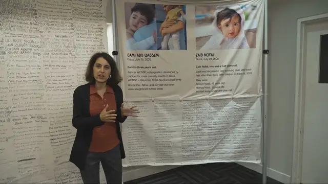 Video thumbnail for Gaza memorial in New York honours Palestinian children killed in Israel’s war