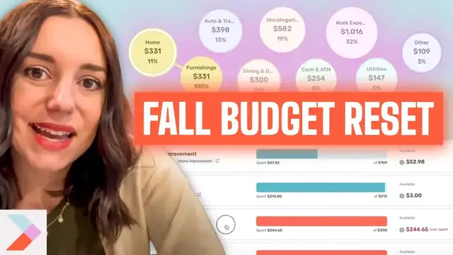 Video thumbnail for Cozy Fall Budget Reset with Me (Fall Finance Ideas!)