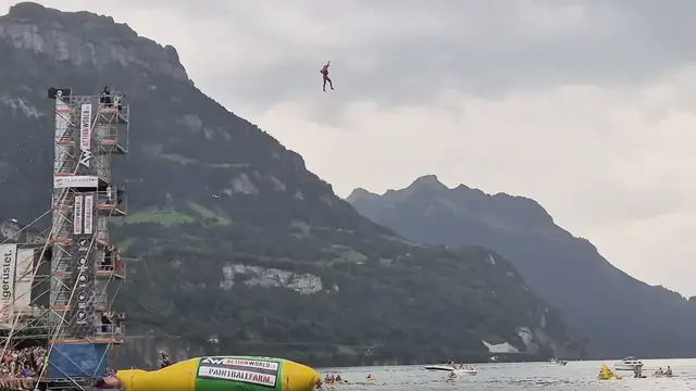 Video thumbnail for Greatest height achieved launched from an airbag (blobbing) - 28.22 meters by Robin Steiner, Lennart Florczak, Tristan Kuhn, Luc Siegenthaler