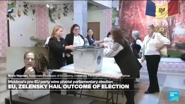 'Video thumbnail for 'A large defeat' for Moscow: Moldovan pro-EU party victorious despite Russian attempts to sway vote'