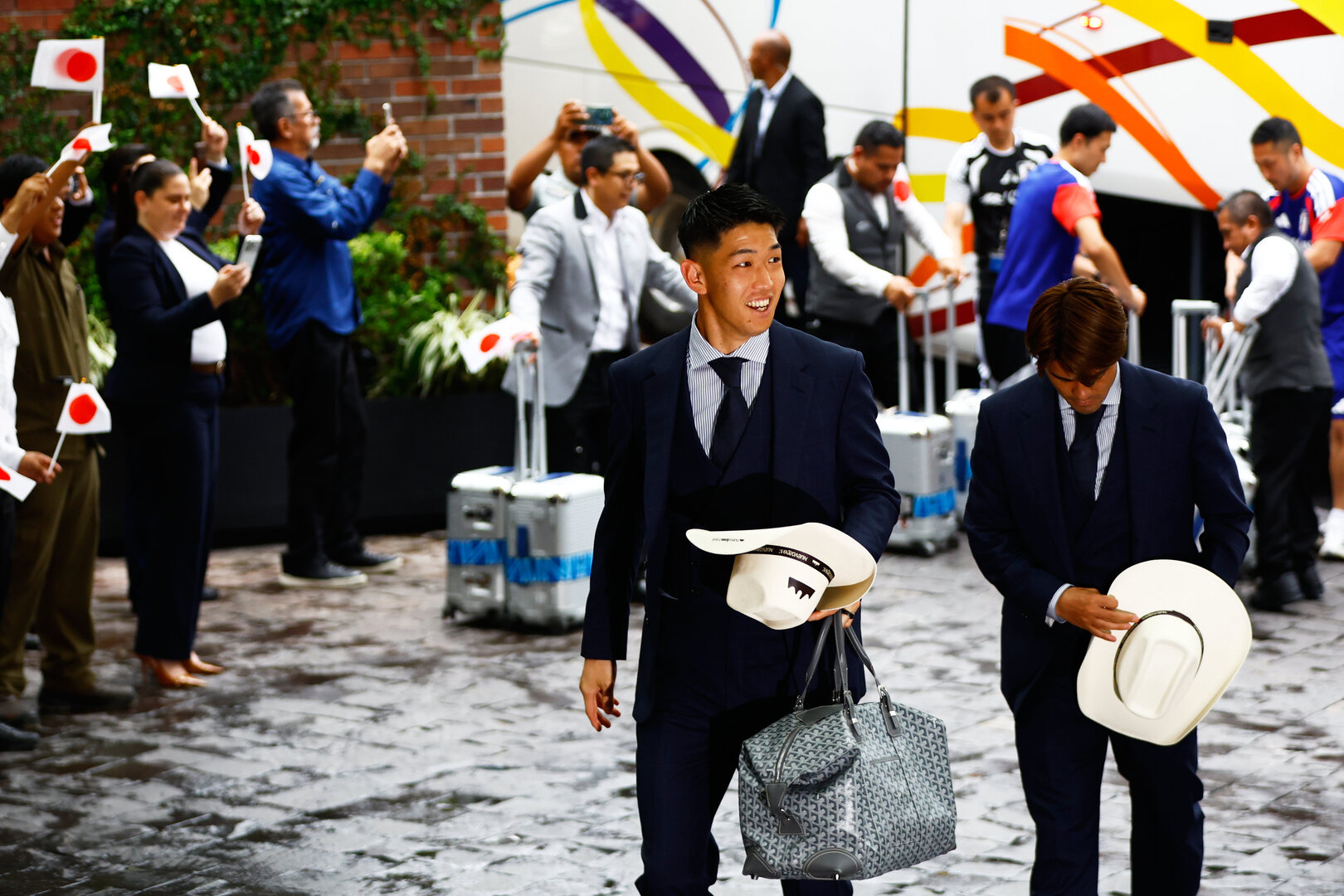 Video thumbnail for Japan’s football team sports cowboy hats ahead of World Cup