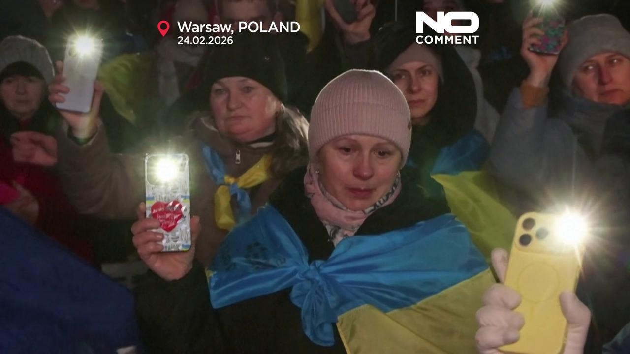 Video thumbnail for Poland marks four years since Russia’s invasion of Ukraine in Warsaw