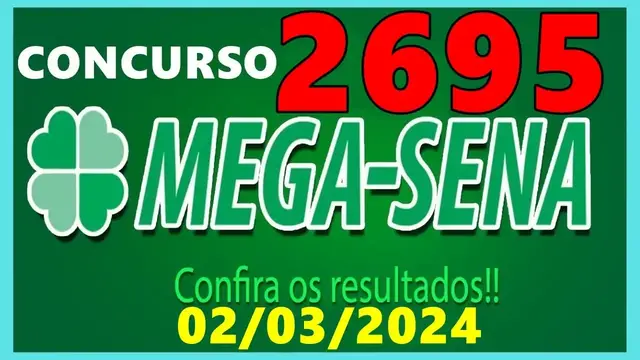 Video thumbnail for SAIU RESULTADO MEGA SENA Concurso 2695 de hoje, sábado 02/03/2024