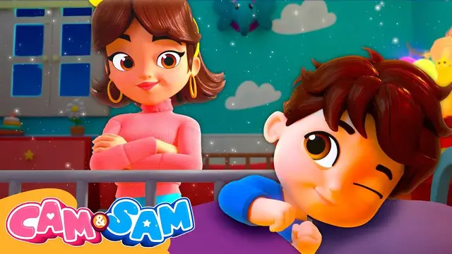 'Video thumbnail for I Don’t Want to Sleep 😴 Bedtime Sleep Song (Episode 20) 🛌 Cam & Sam Nursery Rhymes'