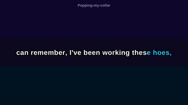 Video thumbnail for (Karaoke w/ Lyrics) Poppin' My Collar (Three 6 Mafia Cover)