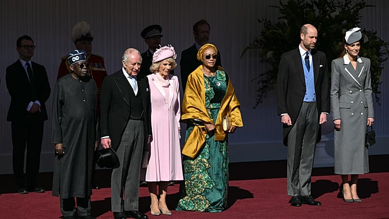 Video thumbnail for Prince and Princess of Wales meet Nigerian President at Windsor