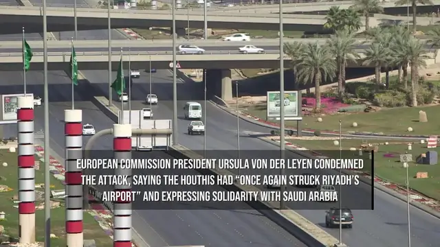 Video thumbnail for Houthis Claim Deadly Attack on Riyadh Airport as Flights Are Suspended.