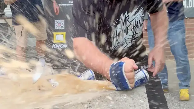 Video thumbnail for Fastest time to crush 50 cans with the hand - 21.3 seconds by Muhamed Kahrimanovic