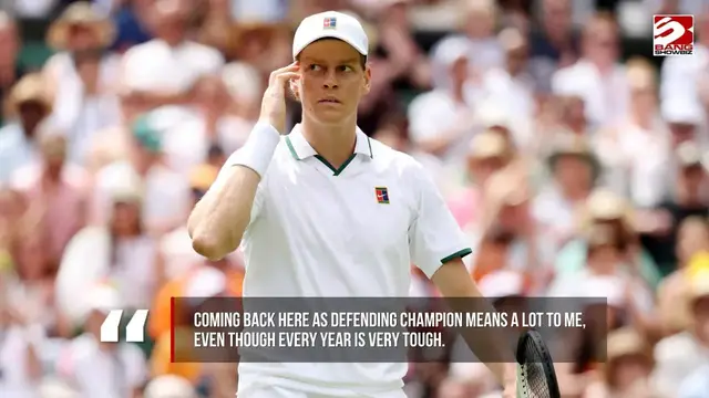 Video thumbnail for Jannik Sinner reflects on Wimbledon nerves against Miomir Kecmanovic