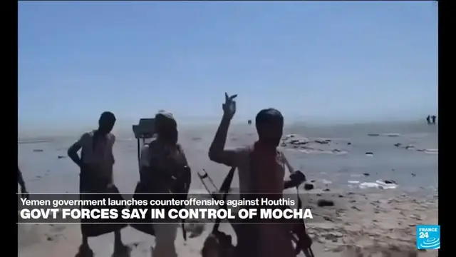 Video thumbnail for Saudi-backed Yemeni forces expel the Houthis from several areas around key strait, officials say