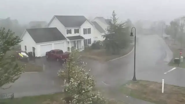 Video thumbnail for US: High Winds, Hail Cause Widespread Damage Across Southern Maine.