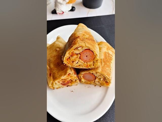 Video thumbnail for Easy Breakfast Recipe /Home Made Sausage Chicken Shawarma