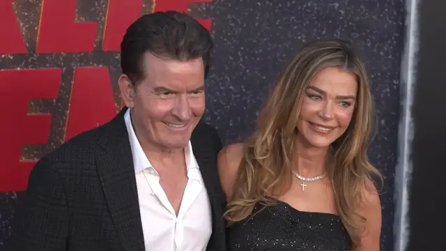 'Video thumbnail for Denise Richards and ex-husband Charlie Sheen hug in first joint red carpet appearance in 19 years'