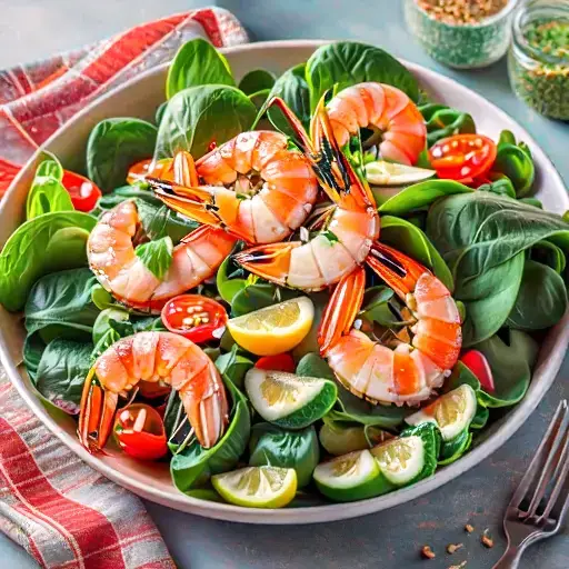 Video thumbnail for Low FODMAP Shrimp and Spinach Salad