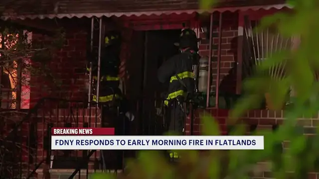 Video thumbnail for Early morning fire damages Flatlands home; family escapes safely