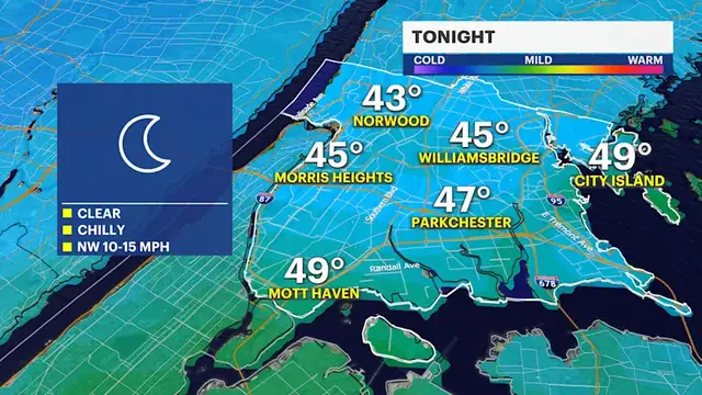 Video thumbnail for Coolest air of the season so far arrives in The Bronx