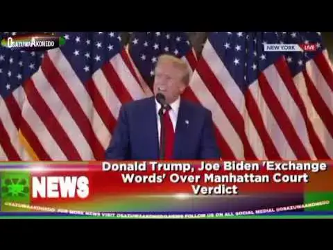 Video thumbnail for Donald Trump, Joe Biden 'Exchange Words' Over Manhattan Court Verdict ~ OsazuwaAkonedo