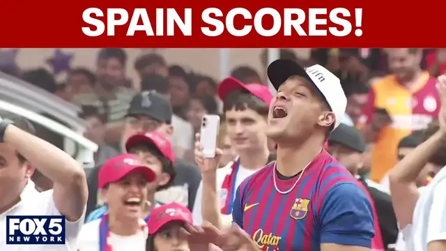 Video thumbnail for World Cup Final: American Dream watch party reaction as Spain scores